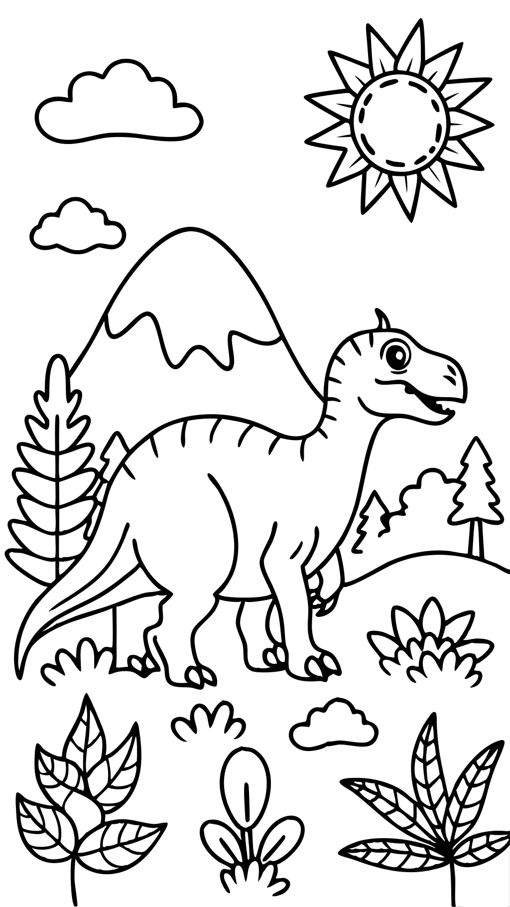 Página para colorear de Dinasour